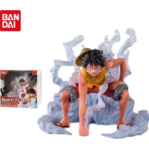 Bandai Naruto Anime Figure ZERO The Top War Second Gear Luffy Combat Special Effects Genuine Model Ornaments Children Toys