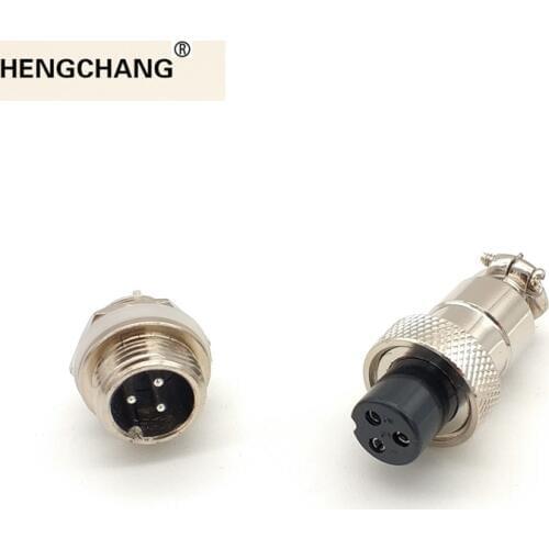 GX12 3p Male Female 12mm Wire Panel Connector Aviation Plug Circular Socket Balance Scooter Charging Interface