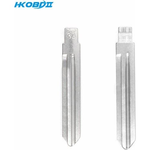 HKOBDII 2PCS/Lot Metal Blank Uncut Flip KD Remote Key Blade Type #33 for Hyundai NF