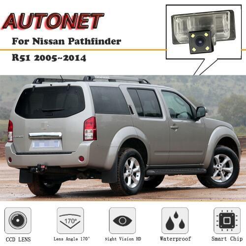 AUTONET HD Night Vision Rear View camera For Nissan Pathfinder R51 2005~2014 CCD/license plate Camera