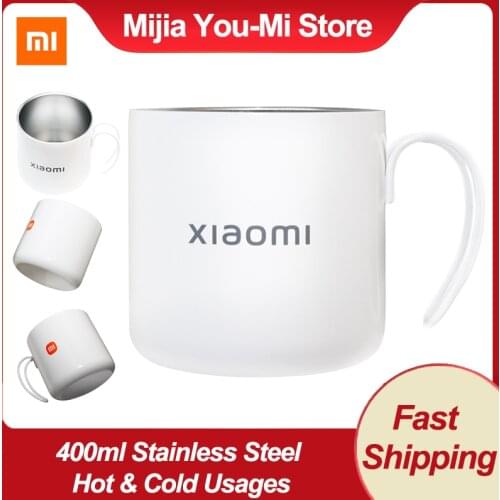 Xiaomi Mi 400ml Mugs Cups Resistant Hot Cold Usages Tea Coffee Mug Milk Bottle Double Insulated Smart Cup For Man Women Gifts
