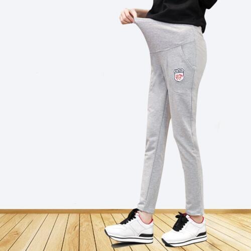 Autumn Spring Summer Pure Cotton Maternity Leggings Towable Abdominal Pregnancy Pants Clothes For Pregnant Women Adjustable