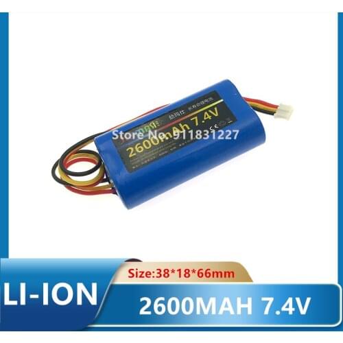 18650 7.4V 2600mAh Li-ion rechargeable battery with PCB protection board