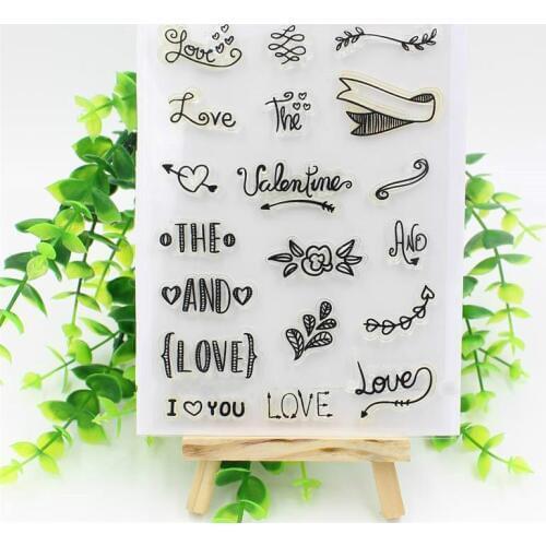 Love Transparent Clear Silicone Stamps for DIY Scrapbooking/Card Making/Kids Fun Decoration Supply