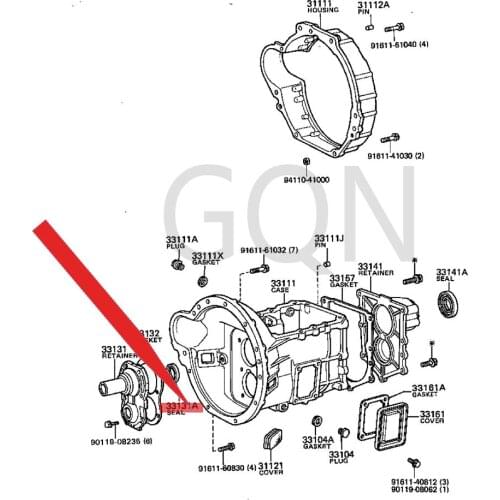 Oil seal (for transmission front bearing retainer) 1979-Toy ota STO UTT OYO ACE DYN ALA NDC RUI SER front rim oil seal