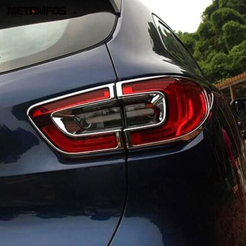 For Renault Kadjar 2016-2019 2020 2021 Chrome Rear Light Lamp Cover Molding Trim Taillamp Hood Sticker Accessories Car Styling
