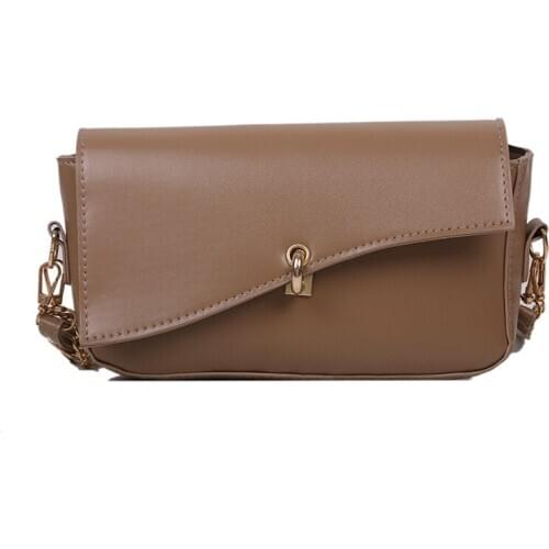 New Female Retro Lock Chain Small Square Bag Portable Shoulder Bag Underarm bag