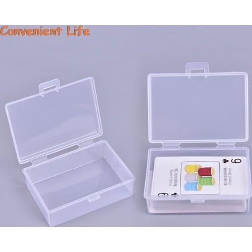 2pcs Transparent Plastic Boxes Playing Cards Container Plastic Storage Case Packing Poker Game Card Box For Pokers Set Wholesale