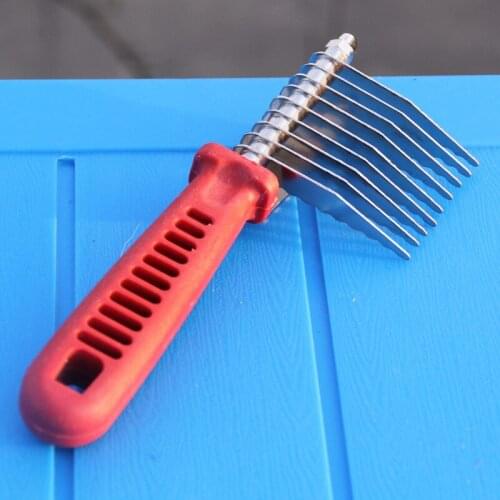 Stainless Steel Dog Pet Hair Grooming Comb Remove Groom Rake Brush Pet Accessories Comb Professional Cleaning Hair Trimmer Brush