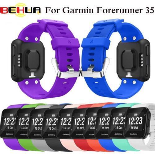 22 colours Silicone Strap Replaceable Watch band Wrist strap wristband Sport bracelet for Garmin Forerunner 35 smart Watch band