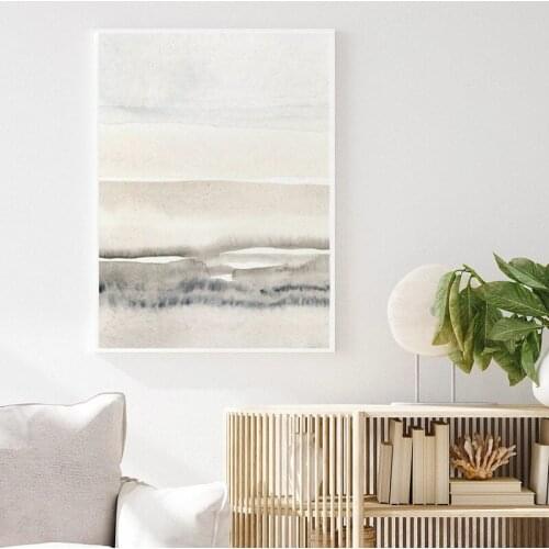 Modern Abstract Beige Wall Art Poster Canvas Painting Minimalism Poster and Print Nordic Pictures for Interior Home Decoration