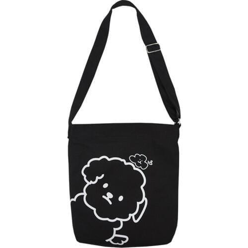 Original Design Puppy Print Shoulder Bag Fashion Student Large Capacity Canvas Messenger Bag Womens Luxury Handbag