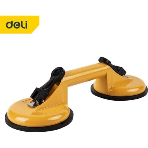 DELI Double Jaw Vacuum Suction Cup Grip Sucker Special Steel Powerful Ceramic Tile Glass Floor Sucker Lifting Tool