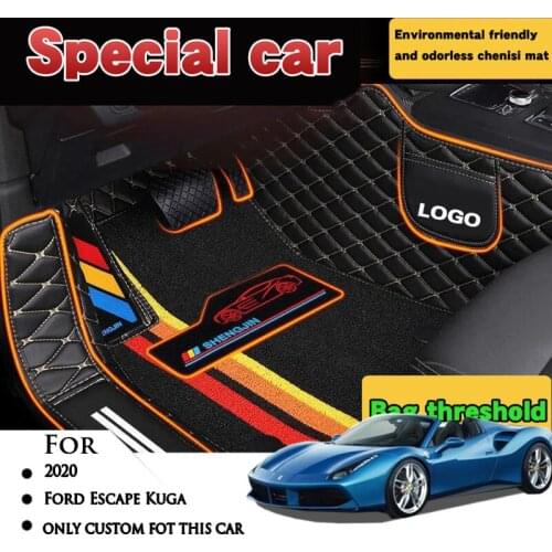 High quality Car Floor Mats Interior Accessories Protector Rugs For Ford Escape Kuga 2020 Auto Decoration Leather Easy Install