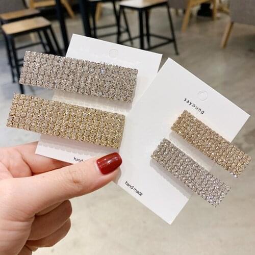 Girl Fashion Rhinestone Barrettes Women Luxury Diamond Hair Clips