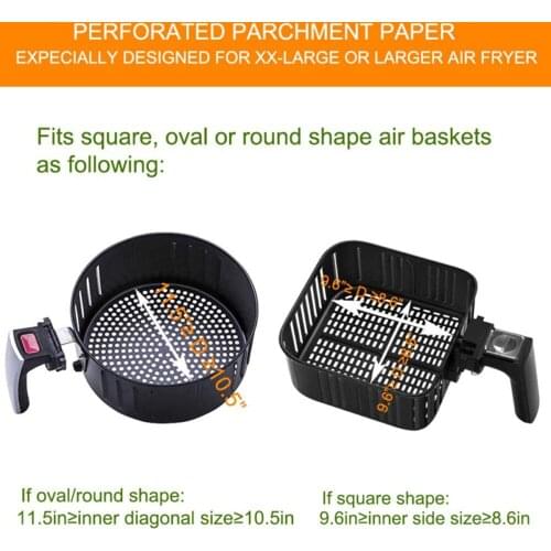 100 Pcs Air Fryer Parchment Paper 8.5 Inch Square Air Fryer Parchment Liner