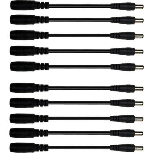 2 4 6 8 10 Pieces 5.5 x 2.1mm Reverse Polarity Converter Cablepower Cable for Electric Guitar Pedal Accessories