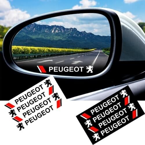 4pcs/lot Logo Car Door Handle Stickers Decal For peugeot 206 207 2008 301 307 308 3008 407 408 4008 508 5008 607 806 1007