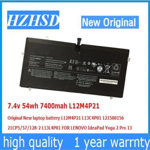 7.4v 54wh 7400mah L12M4P21 Original New laptop battery L12M4P21 L13C4P01 121500156 L13L4P01 FOR LENOVO IdeaPad Yoga 2 Pro 13