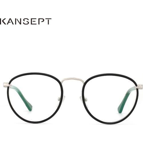 Acetate Women Optical Glasses Frame Vintage Round Clear Lens Stylish Transparent Eyeglasses Frame Women High Quality#OS762