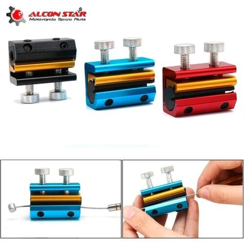 Alconstar- 3 Color CNC Aluminum Motorcycle Throttle Clutch Cable Line Clear Clean Washer For HONDA for KAWASAKI KTM Dirt Bike