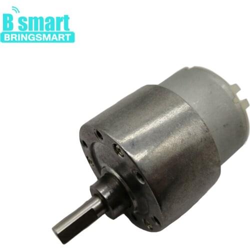 Bringsmart Wholesale JGB37-500 Carbon Brush Motor Low Noise 6v Dc Gear Motor And 12v Gear Motor Gearbox For Robot