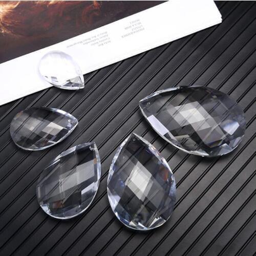 Camal 50/63/76/89/100mm Glass K9 Crystal Drop Pendant Prisms Lamp Lighting Part Hanging Chandelier Suncatcher Wedding Party DIY