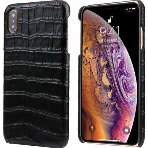 Case For iPhone X/XS/XR/XS Max Cover Crocodile Pattern Design Phone Back Cover Genuine Leather Case For iPhone 7 7plus 8 8 plus