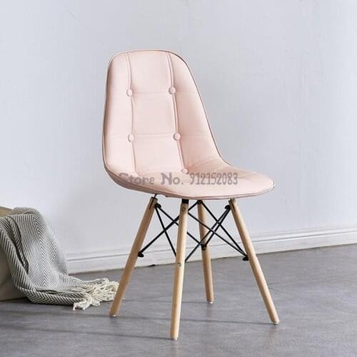 Net red Nordic dining chair modern minimalist desk chair home bedroom dressing back light luxury ins makeup stool