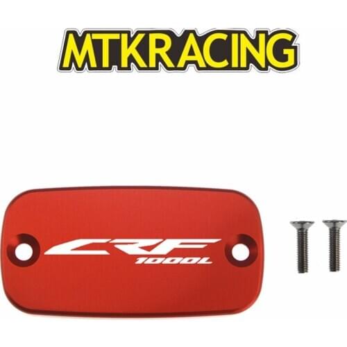 CNC Aluminum Motorcycle Brake Fluid Fuel Reservoir Tank Cover Cap FOR HONDA CRF 1000 L 2017-2019