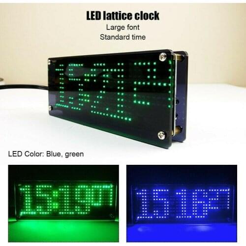 DC5V Clock Kit DIY Digital Lattice Electronics Set Stylish Durable Dot Matrix Clock Kit Production Parts Accessory