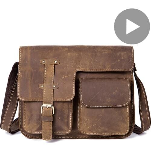 Travel Shoulder Business Messenger Women Men Bag Genuine Leather Briefcase For Documents Big Handbag Male Female Laptop Tablet