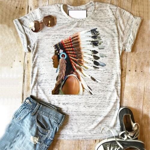 Indian tshirt bohemian shirt streetwear 90s women shirts 2021 fashion tops korean clothes aesthetic tees plus size top graphic L