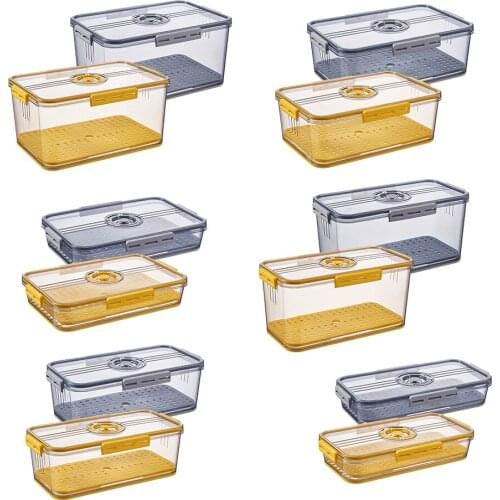 Freezer Food Storage Container Stackable Food Saver Box with Airtight Lid Plastic Sealed Transparent Box for Dry Food & Cereal