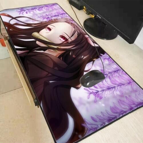 Demon Slayer Mousepad 900x400x3mm Gaming Mouse Pad Gamer Mat Computer Desk Padmouse Keyboard Kamado Nezuko Locrkand Play Mat XXL