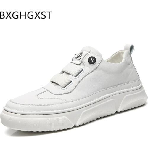 White Mens Shoes Genuine Leather Sneakers Summer Men Loafers Luxury Shoes Fashion Designer Mens Shoes Casual Zapatilla Hombre