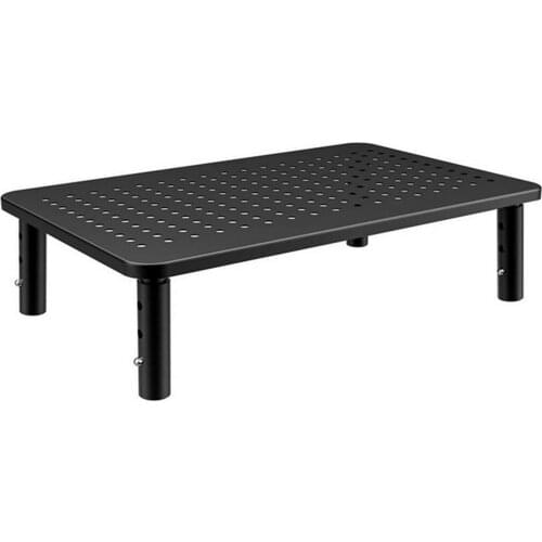 Besegad Desktop Monitor Stand Riser 3 Height Adjustable Monitor Stand Holder with Cooling Mesh Platform for Laptop PC Computer