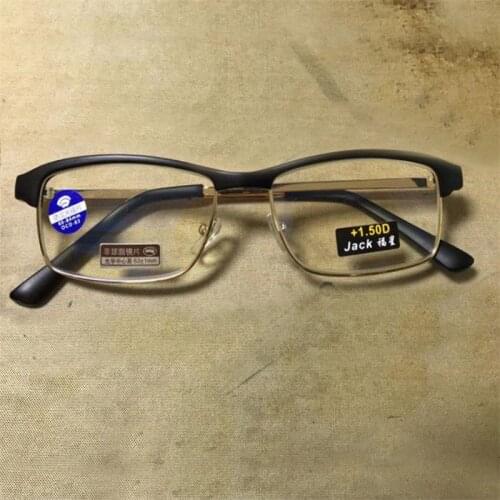 Anti-Blue Light Reading Glasses Men Women New Fashion Retro Ultra-light Metal Eyebrow Frame Presbyopia Grasses 1.0-4.0 R028
