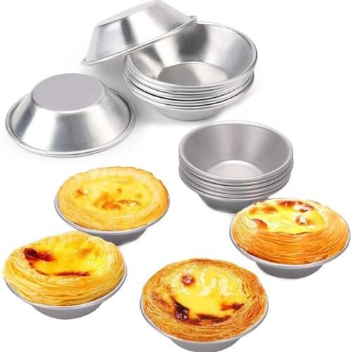 Wholesale 100pcs High Quality Aluminium Alloy Mini Cake Molds Egg Tart Molds