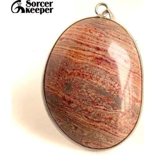 206 New Natural Cabochon Red Malachite Stone Beads Necklaces & Pendants For Women Crystal Jewelry Accessories Gift Sale -FS791