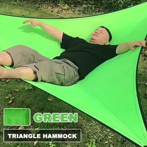 Portable Hammock Multi Person Portable Triangle Hammock Aerial Hanging Bed for Outdoor Camping