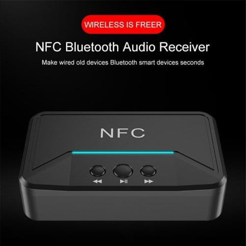 V5.0 Bluetooth Receiver NFC Music Stereo Sound Wireless Audio Adapter 3.5mm AUX/RCA Car Speaker Bluetooth Adapter BT200