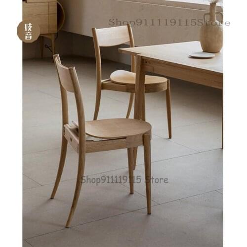 Modern Simple Dining Chair, Household Leisure Stool, Nordic Solid Wood Furniture Back Chair