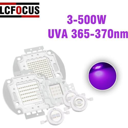 UV Violet 365-370nm LED Chip 1W 3W 5W 10W 20W 30W 50W 100W 200W 300W 500W COB 45mil UV 3 5 10 20 30 50 100 W Lamp Beads