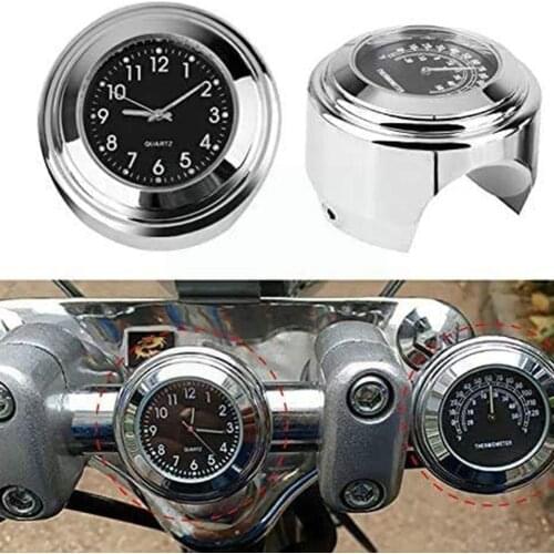 Luminous Clock Motorcycle Handlebar Watch Waterproof Moto Motorbike Resistant Accessories Shock 22-25mm Counter Hour Mini M M6Y7