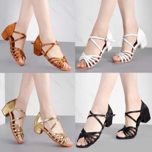 Latin dance shoes children and girls Latin dance shoes soft bottom girls dance shoes Childrens practice Shoes New