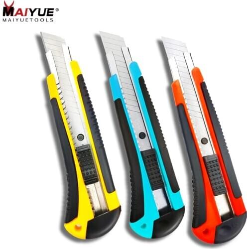 MAIYUE Aluminum alloy utility knife Metal blade Art Knife Art Supplies Auto-lock Paper Cutter Office Stationery Tools