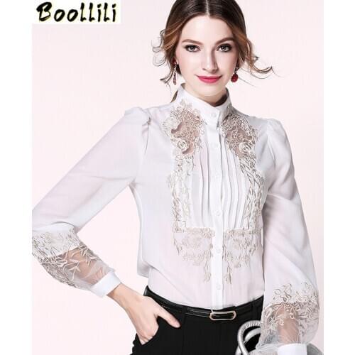 Womens Blouse Real Silk Vintage Blouse Women Tops Spring Office Shirt Women Clothes 2020 Long Sleeve Blouses Ropa Mujer