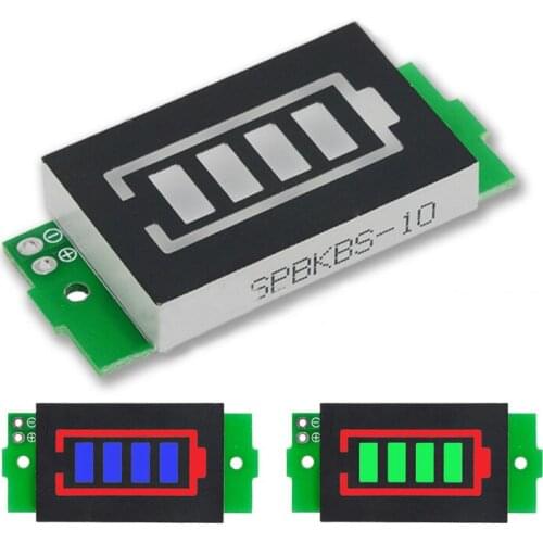 1/2/3/4/5/6/7/8S Lithium Battery Capacity Indicator Module Blue Green Display Electric Vehicle Battery Power Tester 3.7V Li-ion