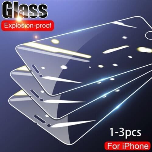 1-3pcs Tempered Glass For iPhone 12 se 11 Pro Max 7 8 Plus Glass For iPhone X Xs Max XR 6 6s Screen Protection Film se2 ipone
